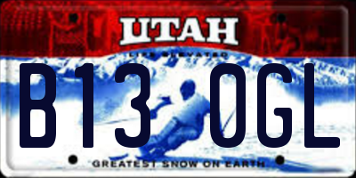 UT license plate B130GL