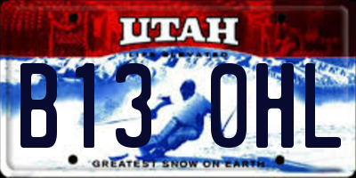 UT license plate B130HL