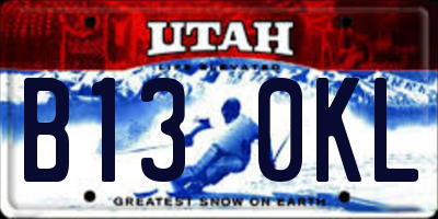 UT license plate B130KL