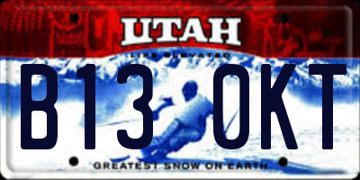 UT license plate B130KT