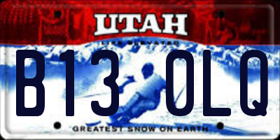 UT license plate B130LQ