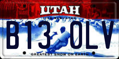 UT license plate B130LV