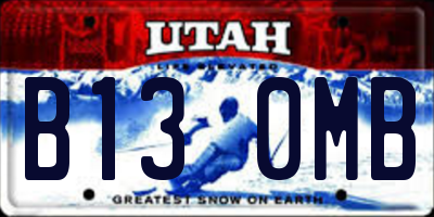 UT license plate B130MB