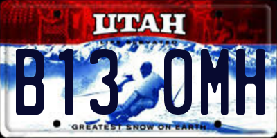 UT license plate B130MH