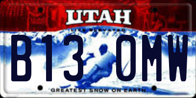 UT license plate B130MW