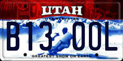 UT license plate B130OL