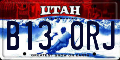 UT license plate B130RJ