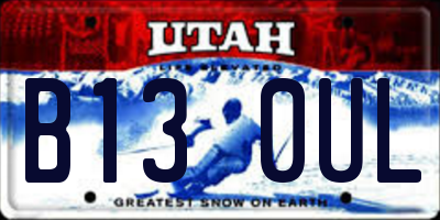 UT license plate B130UL