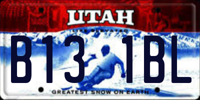 UT license plate B131BL