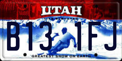 UT license plate B131FJ