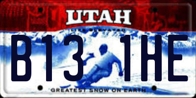 UT license plate B131HE