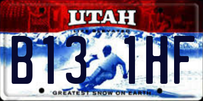 UT license plate B131HF