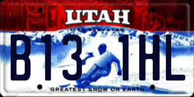 UT license plate B131HL