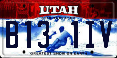 UT license plate B131IV