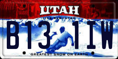 UT license plate B131IW