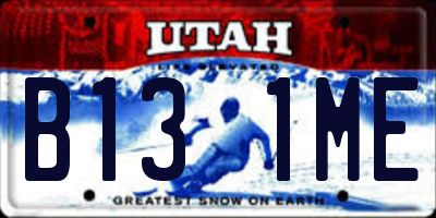 UT license plate B131ME