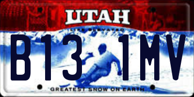 UT license plate B131MV