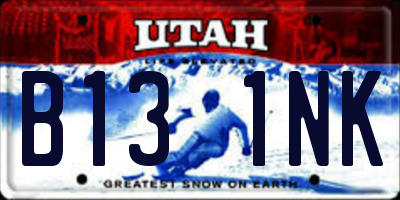 UT license plate B131NK