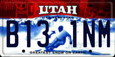 UT license plate B131NM