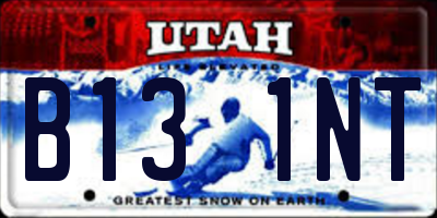 UT license plate B131NT