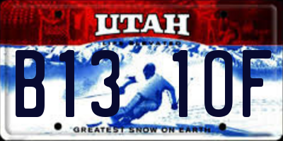 UT license plate B131OF