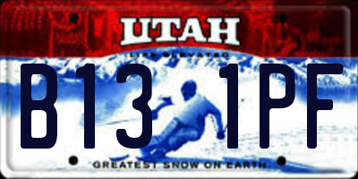 UT license plate B131PF