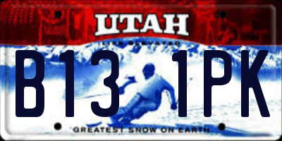 UT license plate B131PK