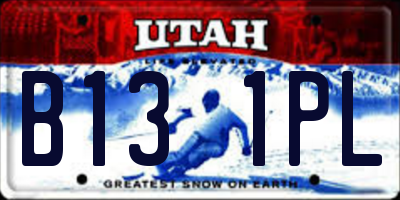 UT license plate B131PL
