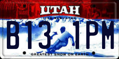 UT license plate B131PM