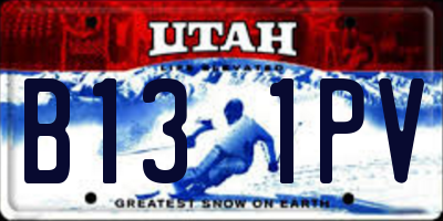 UT license plate B131PV