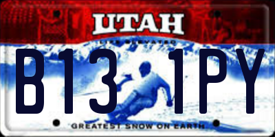 UT license plate B131PY