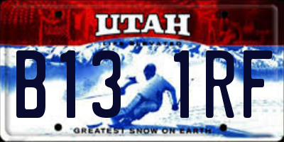 UT license plate B131RF