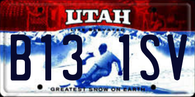 UT license plate B131SV