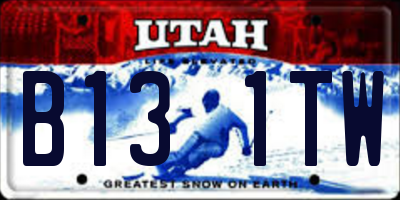 UT license plate B131TW