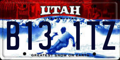 UT license plate B131TZ