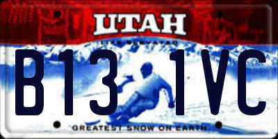 UT license plate B131VC