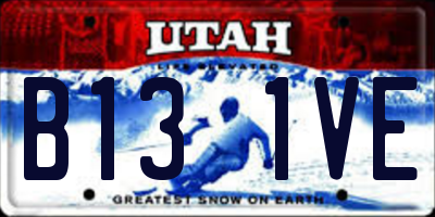 UT license plate B131VE