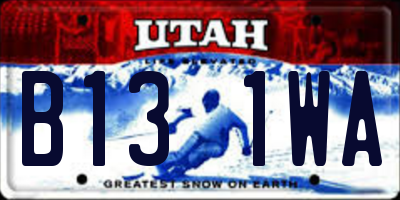 UT license plate B131WA