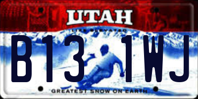 UT license plate B131WJ