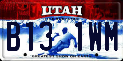UT license plate B131WM