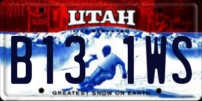 UT license plate B131WS