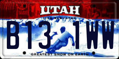 UT license plate B131WW