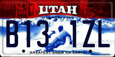 UT license plate B131ZL