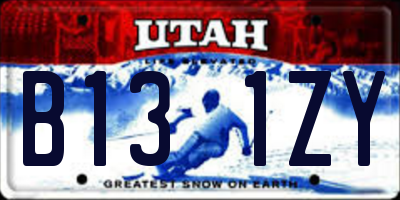 UT license plate B131ZY