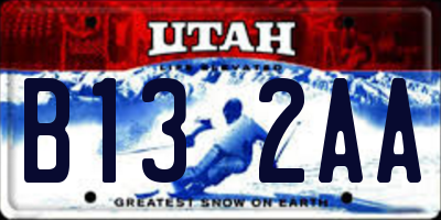 UT license plate B132AA