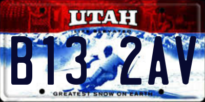 UT license plate B132AV