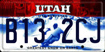 UT license plate B132CJ