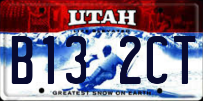 UT license plate B132CT
