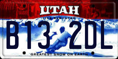 UT license plate B132DL