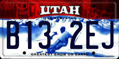 UT license plate B132EJ